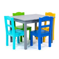 Humble Crew TC451 Set Tavolo e sedie per Bambini, Legno, Grigio/Blu/Verde/Giallo, One Size : Casa e cucina