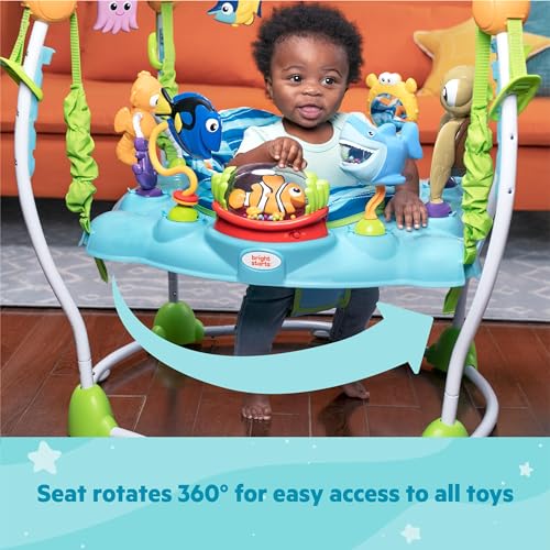 Bright Starts, Disney Baby, Centro Giochi di attività Saltellante, alla Ricerca di Nemo, 13  Giocattoli, Stazione con Musica e Luci, Seduta Girevole a 360°, Regolabile, Sviluppo Motorio, da 6 Mesi  : Moda