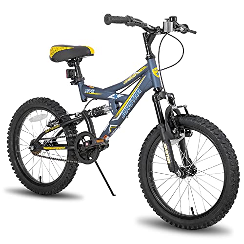 JOYSTAR 20 pollici bici per bambini e bambine dai 7 ai 13 anni, bici per bambini con telaio in acciaio e cavalletto, blu : Sport e tempo libero