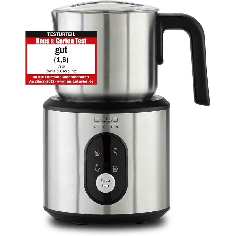 Caso Crema &amp; Choco Inox Mousseur à lait en acier inoxydable 1666 : Cuisine et Maison