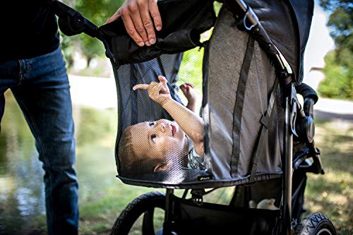 Hauck Passeggino 3 Ruote Runner 2 All Terrain, Ruote Gonfiabili Extra Grandi, Cappotta Parasole UPF 50  , Altezza Regolabile, Posizione Nanna, Cesto XL, Nero : Prima infanzia