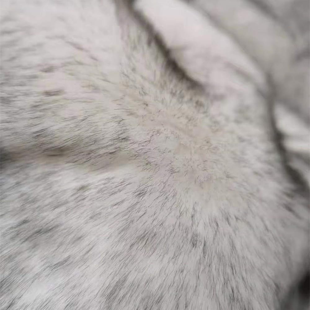 SKYLYZH Couverture Renard Imitation Fox Jet Fausse Fourrure pour Canapé Luxueux Faux Cuir PV vers Le Bas Lit Blanket Pied d'hiver Throw-60X150 cm : Cuisine et Maison