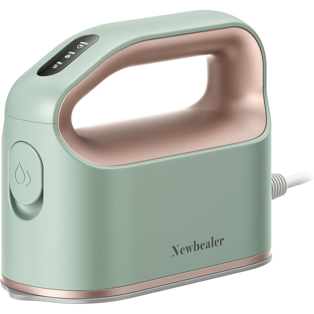 Newbealer Fer à Repasser Vapeur, Vapeur Turbo Continue, 45 s Chauffage Rapide, Semelle Basse Température Protège Tissus, Repassage Horizontal et Vertical à 360°, Arrêt Automatique : Cuisine et Maison