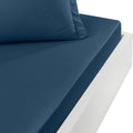 Sensei Maison - Drap Housse en Percale de Coton Bonnet 30 cm Soft Percale - 200x200 cm - Indigo : Cuisine et Maison