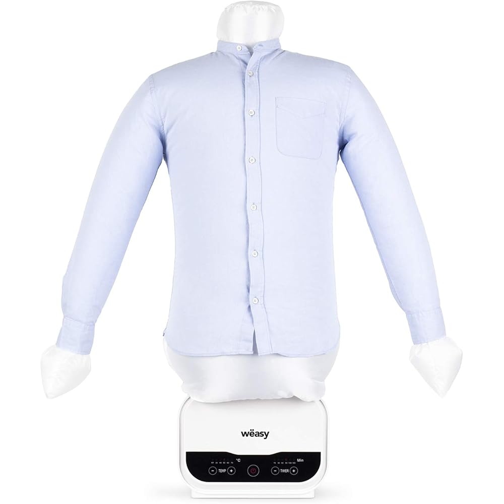 Wëasy Mannequin de Repassage Automatique Chemises et Linge IRO320, Séchage et Repassage, 5 Niveaux de Température, Minuteur Programmable : Mode