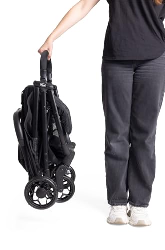 Chicco Urbino, Passeggino 0  Mesi 22 Kg, Passeggino Leggero con Chiusura Smart e Compatta, Capotte Estensibile con Trattamenti UV50  Antipioggia, Schienale Reclinabile e Regolabile, Poggiagambe, Nero : Prima infanzia