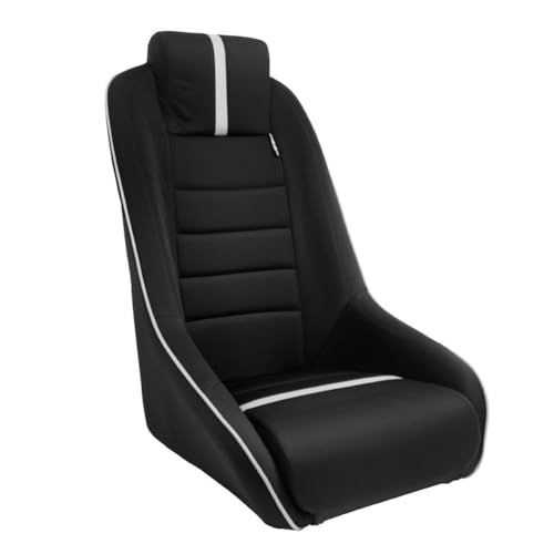 Seggiolino sportivo 'Classic RS'   Nero/Grigio   Schienale non reclinabile   poggiatesta integrato   incl. scivoli : Auto e Moto