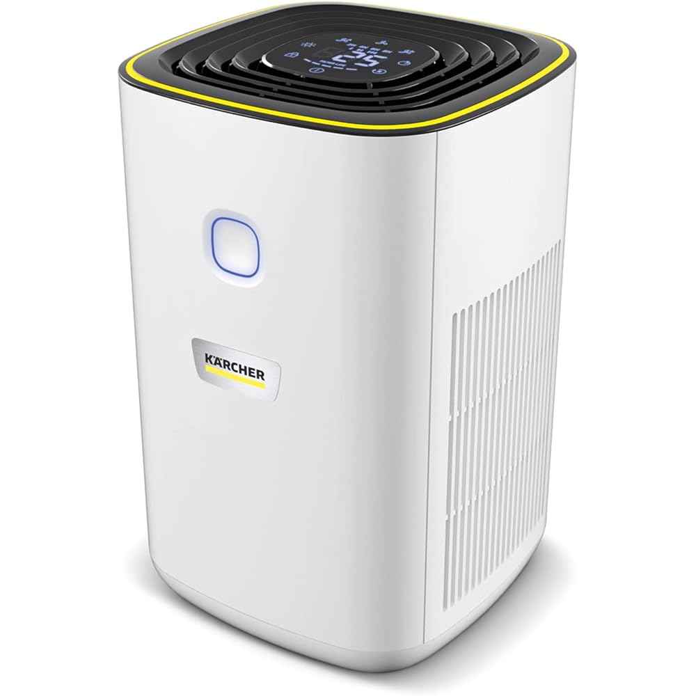 Kärcher Purificateur d'Air AF 20, Débit: 220 m³/h, Taille Pièce: 20 m², Puissance Filtration: Élimine 99,95 % des Particules jusqu'à 0,3 μm type Poussière, Pollen &amp; Allergènes, Mode Automatique &amp; Nuit : Cuisine et Maison