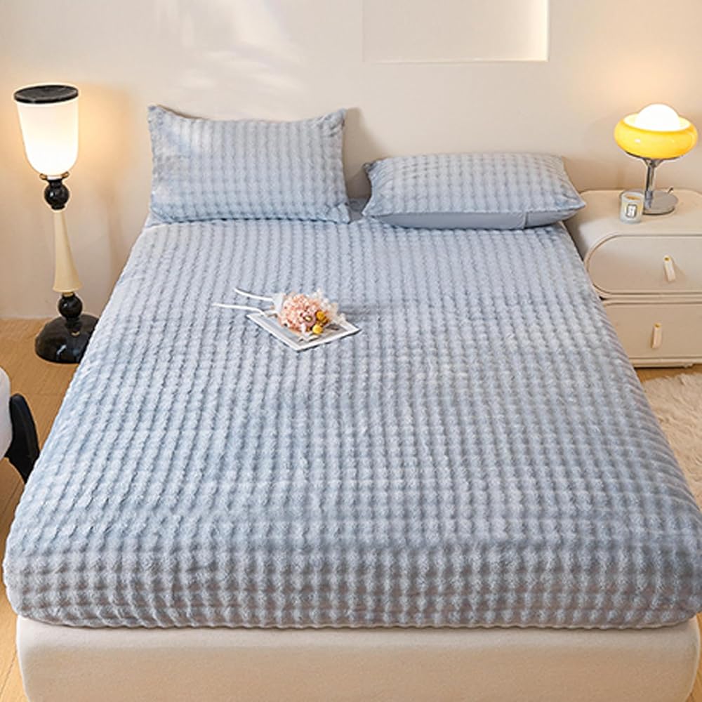 KLUOT Drap Housse 200 x 220 + 25 cm/3pcs Blanc avec Poche de 25 cm de Profondeur Doux et Respirant : Cuisine et Maison