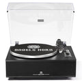 ANGELS HORN Giradischi Vinile Bluetooth | Giradischi Hi Fi a 2 velocità con altoparlanti integrati | Include preamplificatore Phono &amp; Cartuccia magnetica AT 3600L | Edizione classica nera : Strumenti Musicali