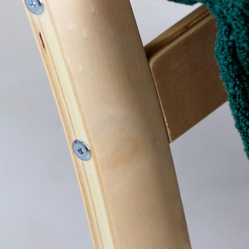 WeHome   Sedia A Dondolo Swing Amor Con Braccioli In Legno, Rocking Chair, Poltrona A Dondolo Con Poggiapiedi Regolabile, Poltrona Salotto, Poltrona Camera Da Letto (Bouclé, Petrolio) : Casa e cucina