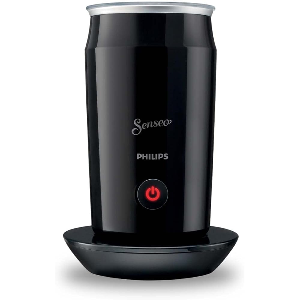 Philips SENSEO Ⓡ Milk Twister - Mousseur à Lait Chaud et Froid, pour 2 Cappucinos, Revêtement Antiadhésif, Noir (CA6500/60) : Cuisine et Maison