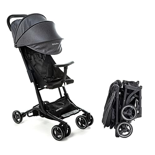 Passeggino leggero 25 kg portata ZANCLEM   Reclinabile Super Accessoriato con Chiusura Ombrello| Passeggino compatto con Cintura 5 Punti e Freno a Pedale   passeggino da viaggio aereo : Prima infanzia