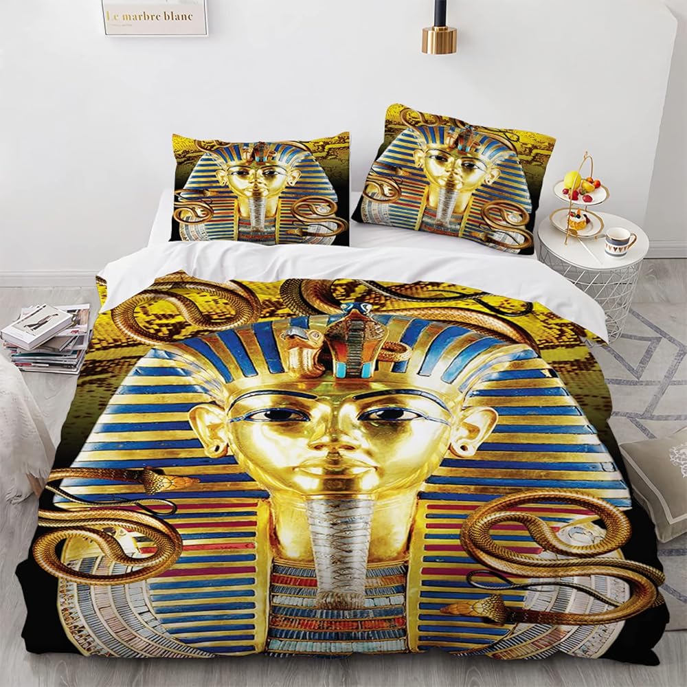 ApttEk Housse De Couette 3D Polyester Doux 220X240Cm Egypte Housse De Couette 220X240 Parure Lit 2 Personnes + Taie d'oreiller 65X65 Cm Séchage Durable Et Rapide : Cuisine et Maison