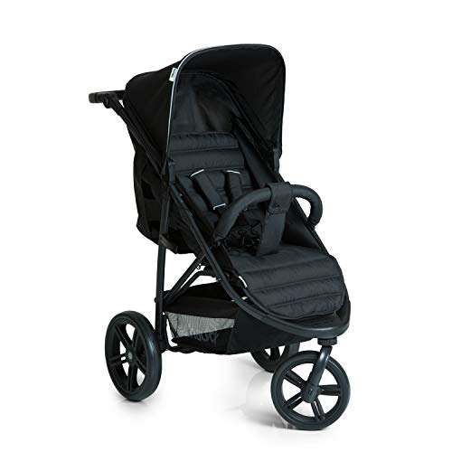 Hauck Passeggino Tre Ruote Rapid 3 per Bebè e Bambini dalla Nascita, Posizione Nanna, Portata 25 kg, Pieghevole Compatto, Regolabile in Altezza, Grandi Ruote, Grande Cesto, Nero : Prima infanzia