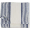 Linen &amp; Cotton Nappe de Table Rayée en Tissu Olivier - 100% Lin Lavé, Blanc Bleu (150 x 250 cm) Lavable Rectangulaire Grande Vintage Rustique Campagne Champetre pour Maison Cuisine Fête Ete Exterieur : Cuisine et Maison