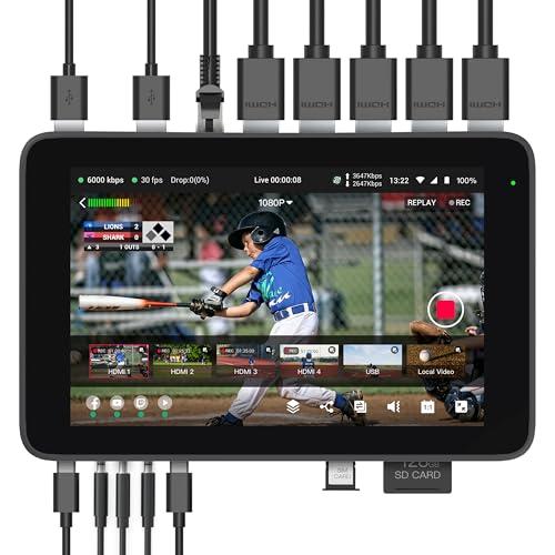 YoloLiv YoloBox Ultra, l'attrezzatura definitiva per lo streaming live orizzontale/verticale: switcher, monitor, encoder e registratore, per Facebook, YouTube, Instagram, Tiktok, RTMPS : Elettronica