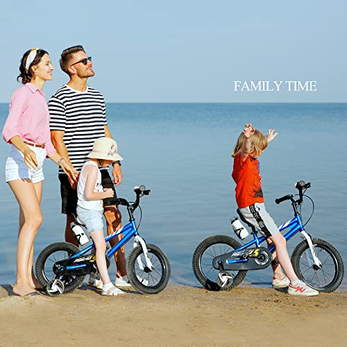 RoyalBaby bicicletta per bambini ragazza ragazzo Freestyle BMX bicicletta bambini bici per bambini 14 pollici blu : Sport e tempo libero