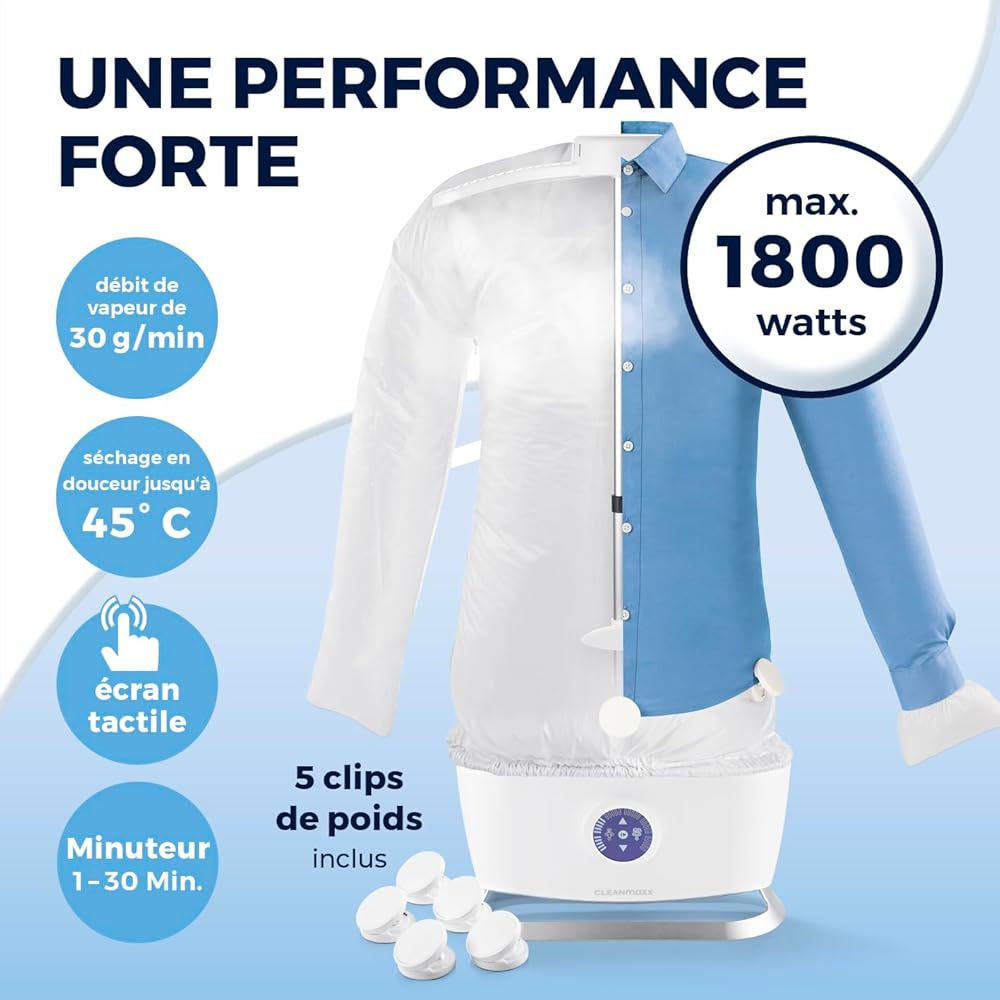 CLEANmaxx Repasseur Automatique de Chemises Pro Steam