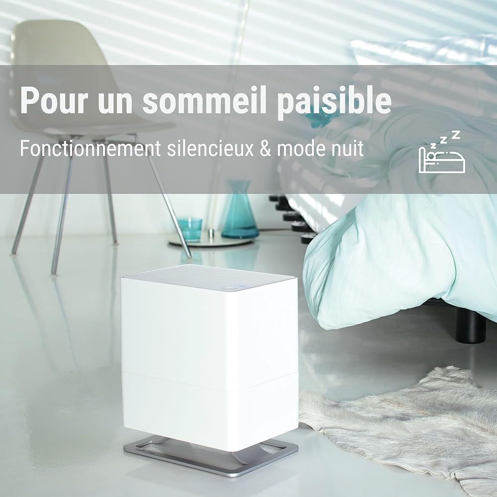 Humidificateur d'air Oskar little de Stadler Form, humidificateur à économie d'énergie pour des pièces jusqu'à 30 m², humidificateur silencieux avec arrêt automatique, LEDs à intensité variable, noir : Cuisine et Maison