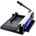 Taglierina professionale A4 a ghigliottina con protezione automatica di sicurezza e righello laterale, ideale per scrapbooking, etichette, coupon, biglietti, artigianato e foto, colore nero : Cancelleria e prodotti per ufficio
