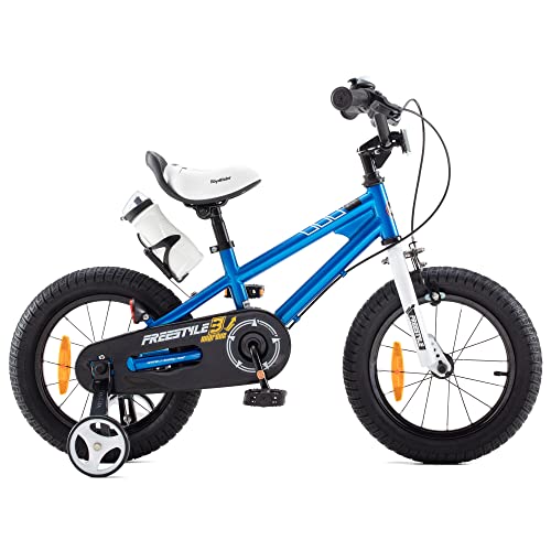 RoyalBaby bicicletta per bambini ragazza ragazzo Freestyle BMX bicicletta bambini bici per bambini 14 pollici blu : Sport e tempo libero
