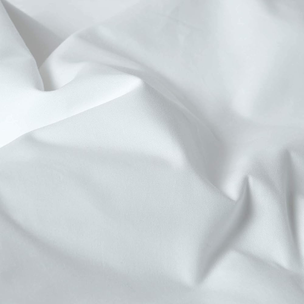 HOMESCAPES Parure de lit en 100% Coton égyptien 200 Fils, Housse de Couette 260x220 cm et 2 taies d'oreiller 50x75 cm, Coloris Blanc : Cuisine et Maison