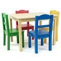 Humble Crew Set Tavolo e sedie per Bambini, Legno, Naturale/primario, One Size : Casa e cucina