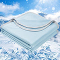 PHF Arc-Chill Q-Max > 0,5 Couverture rafraîchissante double face pour les dormeurs chauds Bleu glacier 220 x 240 cm : Cuisine et Maison