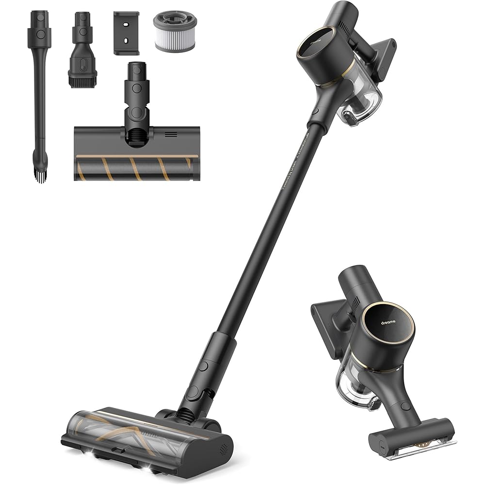 dreame R10 Pro Aspirateur Balai sans Fil, Aspiration 150AW, autonomie 65min, Brosse Multi-Surfaces, lumières LED, élimination Poils d'animaux, Parfait pour Maison et Voiture, léger et Polyvalent : Cuisine et Maison