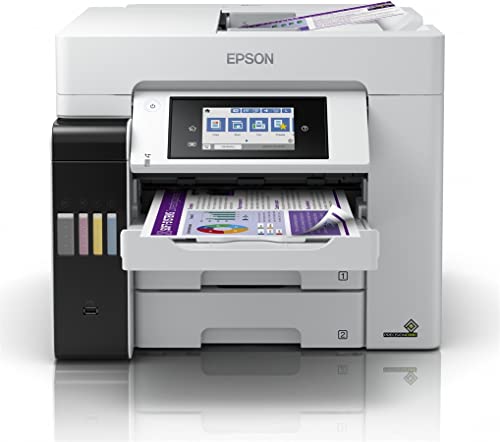 Epson EcoTank Pro ET 5880, Stampante multifunzione A4 (Stampa, Scansione, Copia, Fax), Stampa fino a 25 ppm e scansione fino a 27,5 ipm, Wi Fi, Ethernet e app per la stampa da mobile : Informatica
