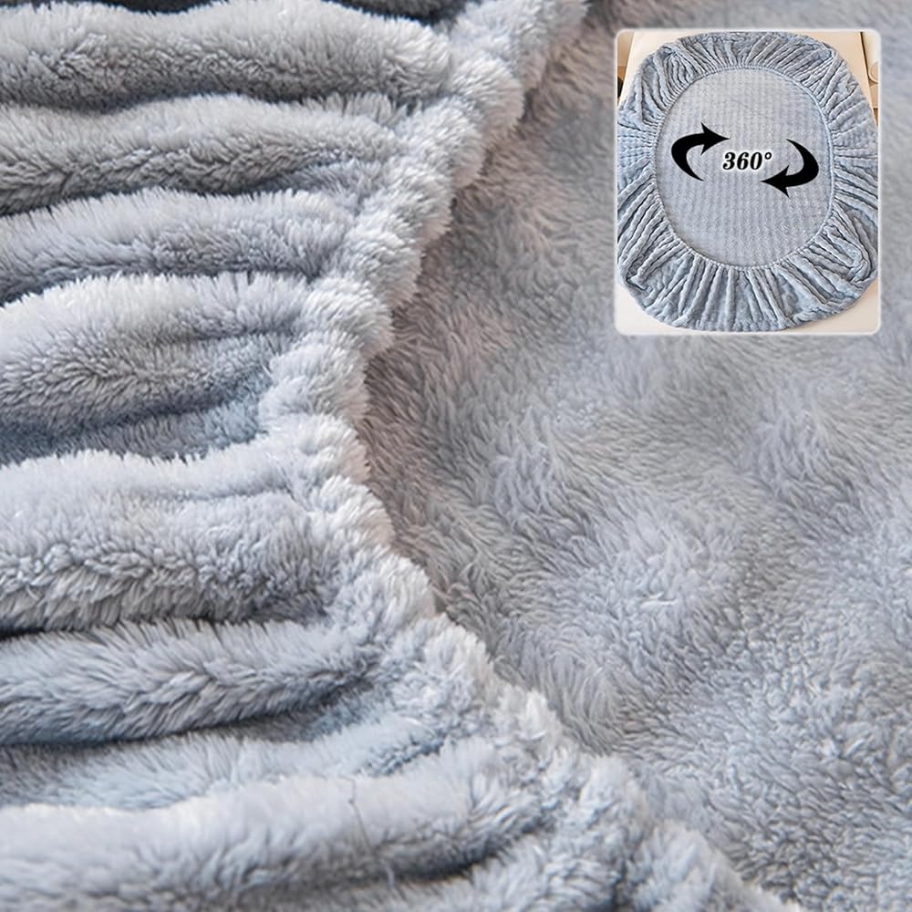 KLUOT Drap Housse 200 x 220 + 25 cm/3pcs Blanc avec Poche de 25 cm de Profondeur Doux et Respirant : Cuisine et Maison