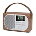 LEMEGA M2P Internet Radio,radio digitale DAB/DAB /FM,Bluetooth, radio DAB portatile,uscita cuffie,allarme orologio,batteria ricaricabile o alimentata dalla rete,display a colori.   Finitura Noce : Elettronica