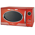MELISSA 16330129 Retro forno a microonde, 1000 Watt/23 litri, design forno a microonde con grill/rosso metalic : Casa e cucina