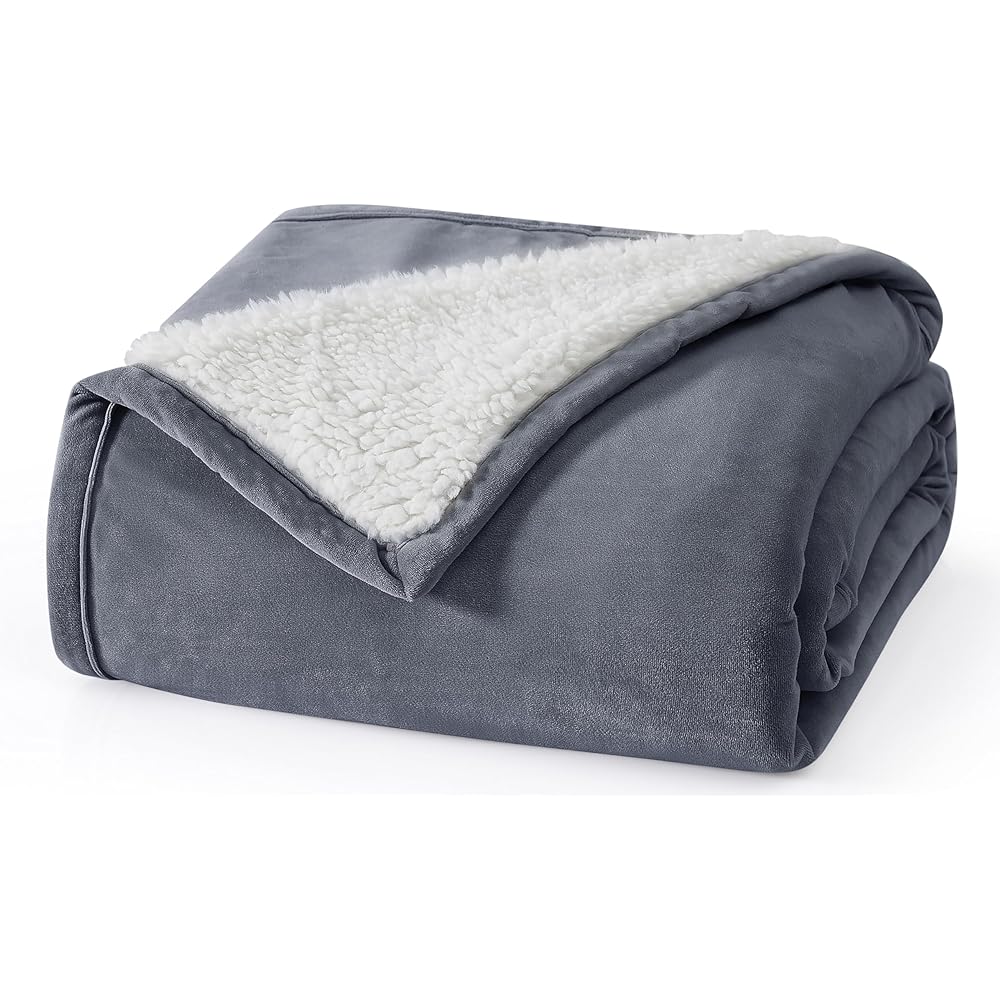 UGG Bliss 23854 Couverture Sherpa entièrement réversible pour canapé ou lit, Lavable en Machine, Facile d'entretien, Couverture surdimensionnée, 177,8 x 127 cm, impérial : Cuisine et Maison