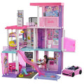 Barbie   Casa dei Sogni 60° Anniversario Playset con 2 Bambole, Auto, Piscina, Scivolo, Ascensore, luci e Suoni, Oltre 100 Pezzi, Giocattolo per Bambini dai 3 Anni in su,HCD51 : Giochi e giocattoli