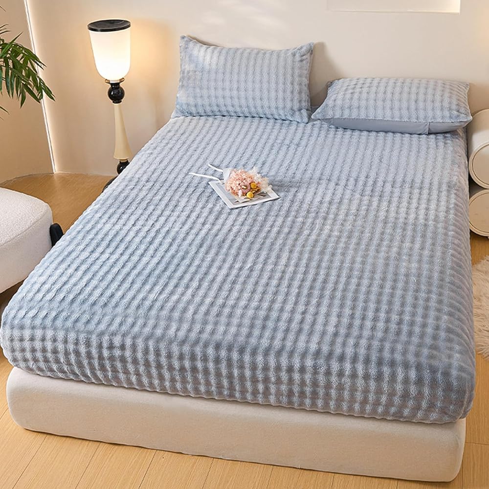 KLUOT Drap Housse 200 x 220 + 25 cm/3pcs Blanc avec Poche de 25 cm de Profondeur Doux et Respirant : Cuisine et Maison