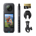 Insta360 X4 Pack Moto   Action Cam 360° 8K Impermeabile, Video Grandangolari in 4K, Selfie Stick Invisibile. Protezioni Lenti Rimovibili, Autonomia Batteria 135 min, Editing IA, Stabilizzazione : Elettronica