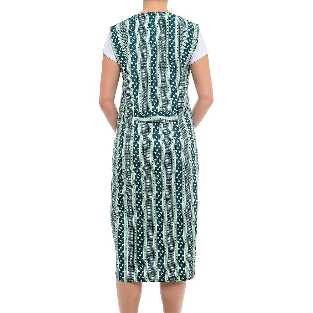 Tobeni Femme Blouse Tablier Longue en 100% Coton sans Manche : Mode