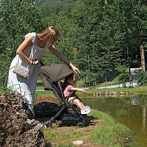 Foppapedretti Passeggino Leggero Ciao, per bambini 0 22 Kg (0 4 anni), Chiusura ad 1 mano, Self Standing, Schienabile Regolabile, Ruote Ammortizzate, Porta Oggetti, Telaio in Alluminio, Nero : Prima infanzia