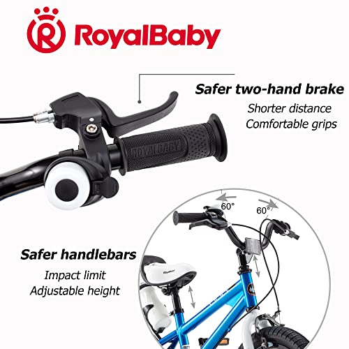 RoyalBaby bicicletta per bambini ragazza ragazzo Freestyle BMX bicicletta bambini bici per bambini 14 pollici blu : Sport e tempo libero