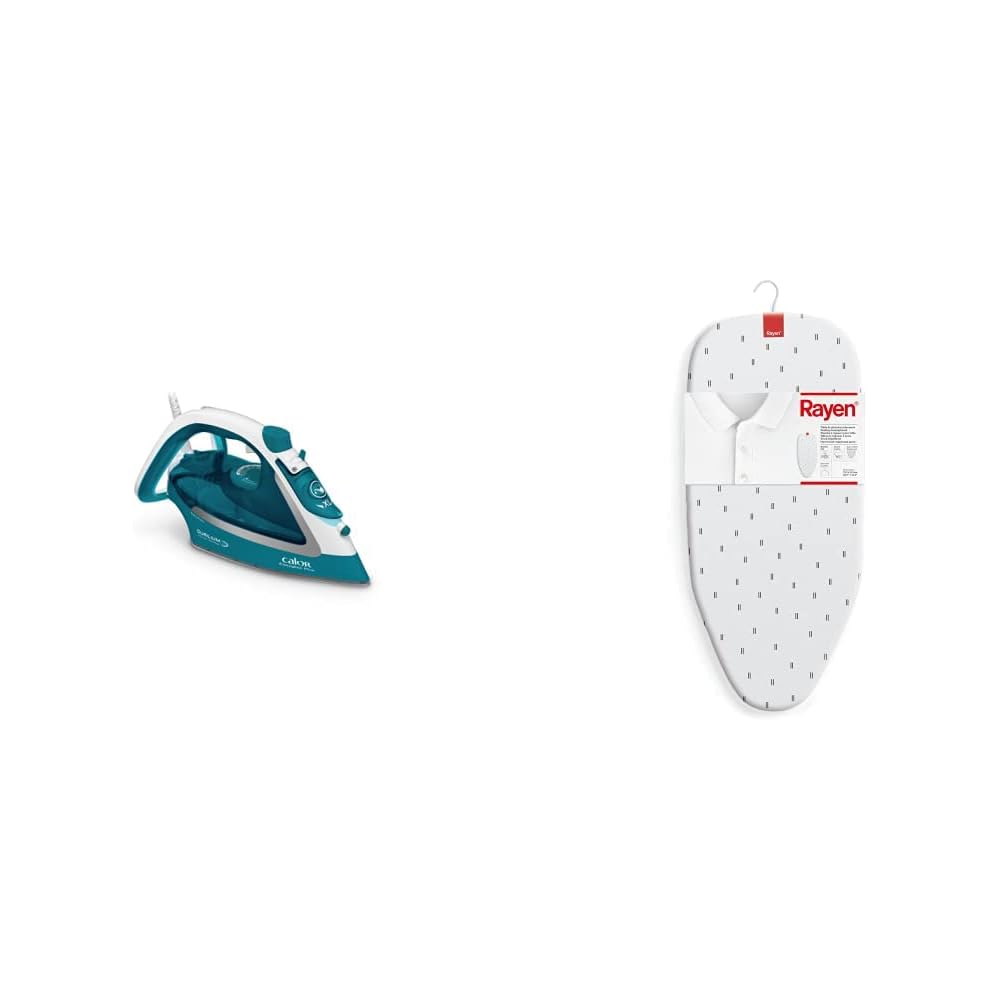 Calor Easygliss Plus, Fer à Repasser, Fer Vapeur avec Débit de Vapeur Continu de 40 G/Min, Fonction &amp; Rayen, Planche à Repasser de Table, Espace Minimum plié, avec Maille métallique : Cuisine et Maison